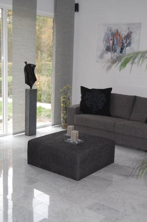 Vloertegel - Marmer Bianco Carrara - 40×20×1,5 cm - mat wit gezoet - Afbeelding 3