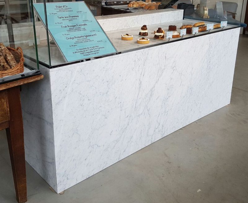 Maatwerk MARMER Bianco Carrara CD Venato Gepolijst alleen in 2 cm dik 290x165 cm - Afbeelding 2
